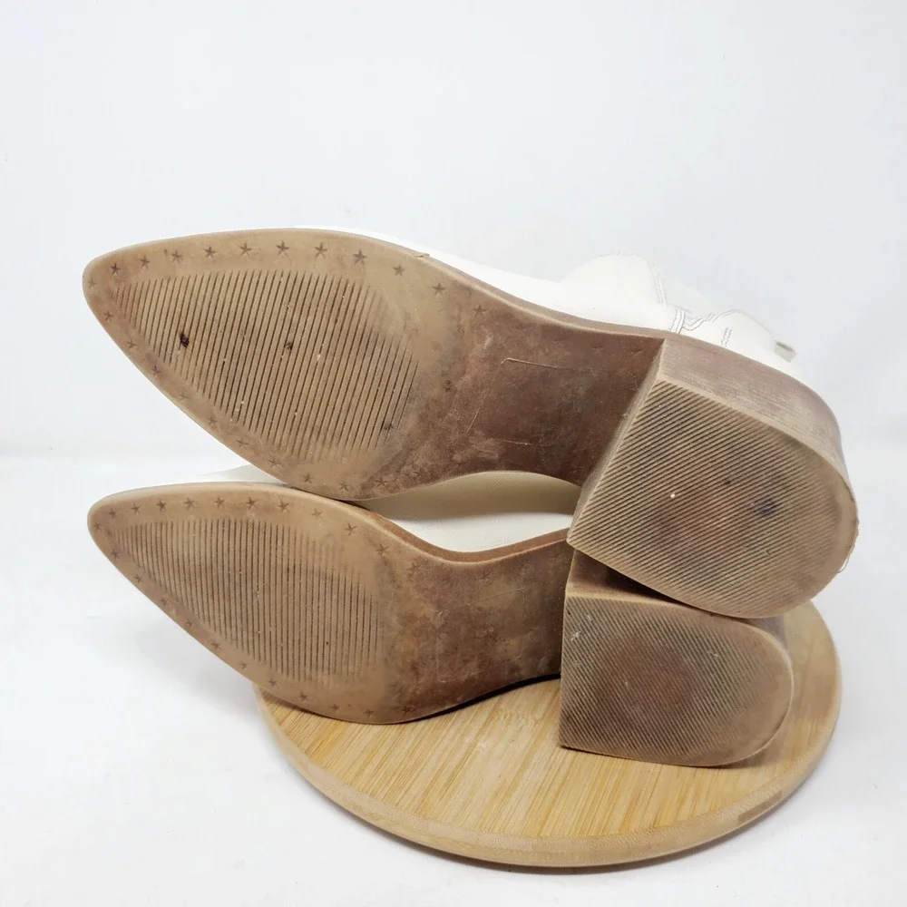 Steve Madden Ankle Boots Womens 9 Audience Bone Western Chelsea Shoes‎ Bootie